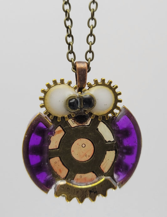 Clockwork Owl Necklace