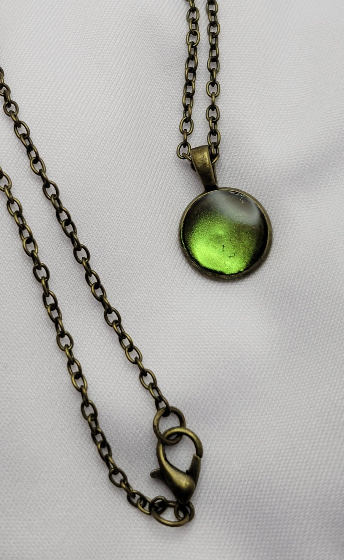 Vintage Green Pendant Necklace