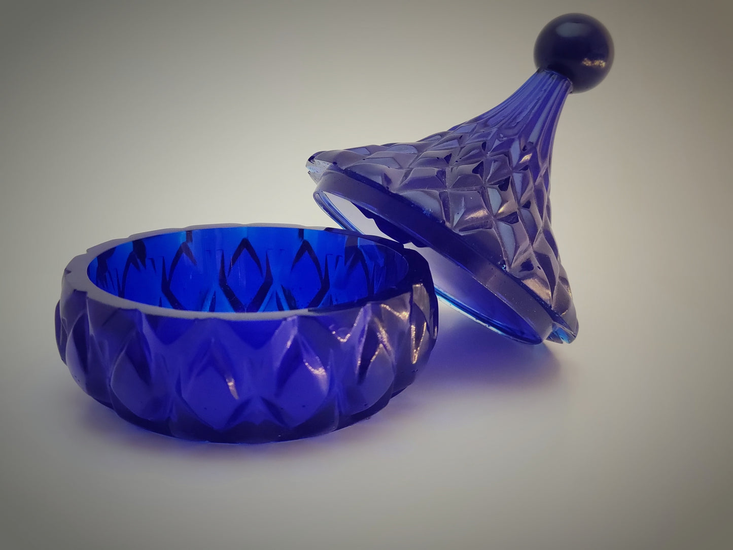 Trinket Box in Translucent Blue