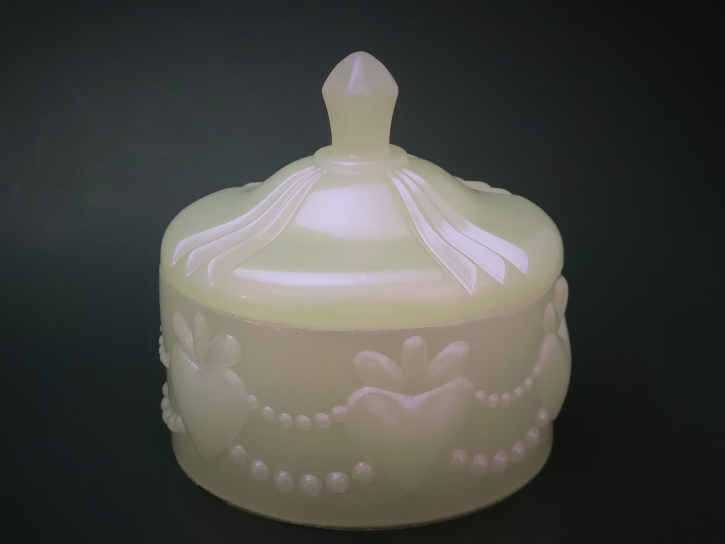 Trinket Box, LED Candle Holder, Pearl