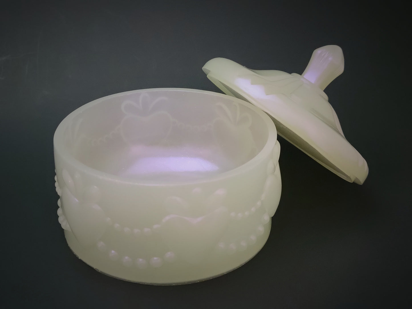 Trinket Box, LED Candle Holder, Pearl