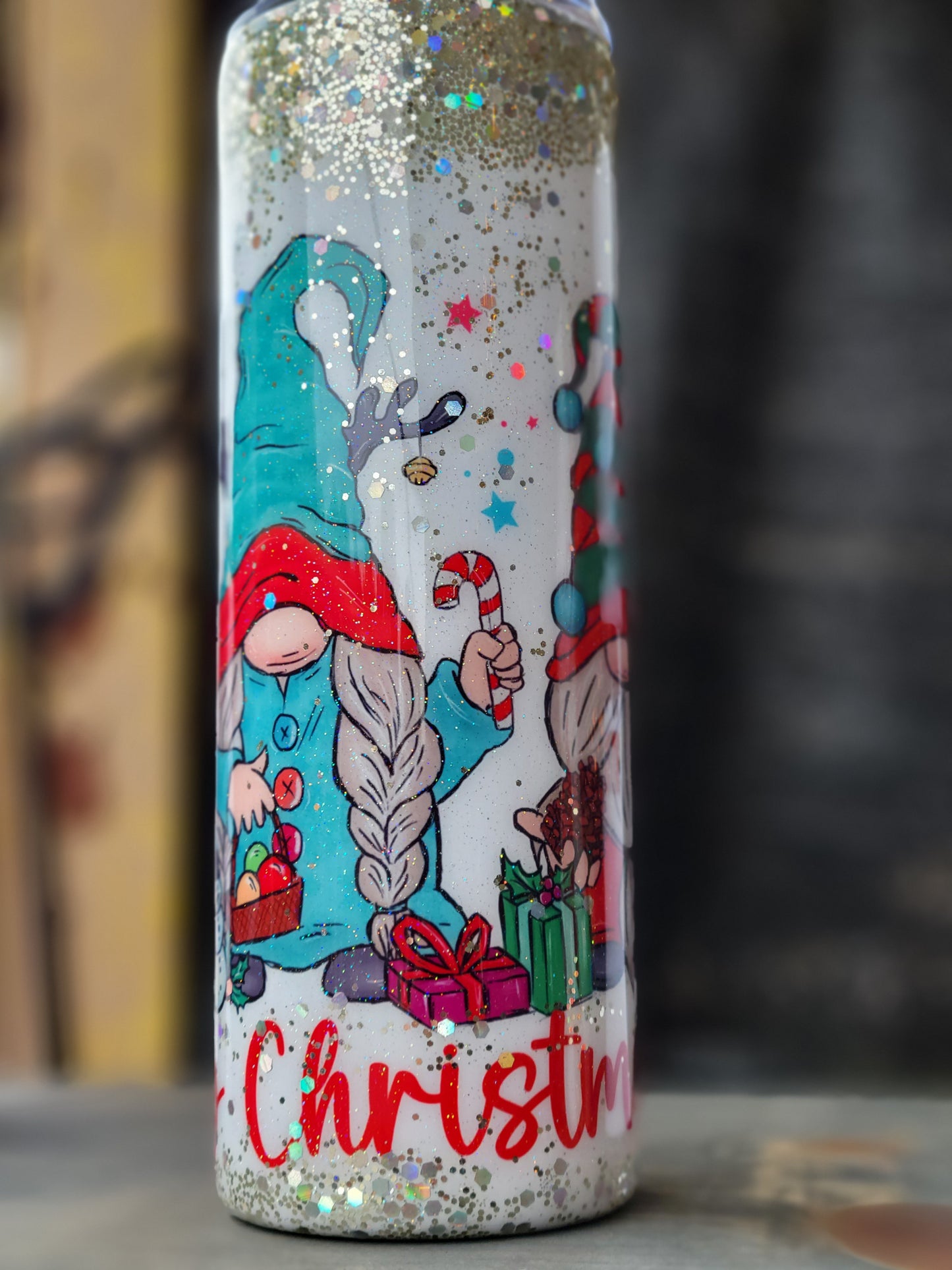 20 oz. Christmas Gnomes Stainless Steel Cup