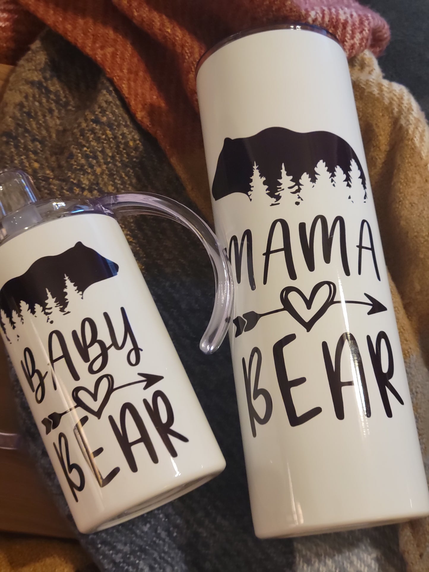 Mama and Mini 2-Piece Stainless Steel Tumbler Set - Bears