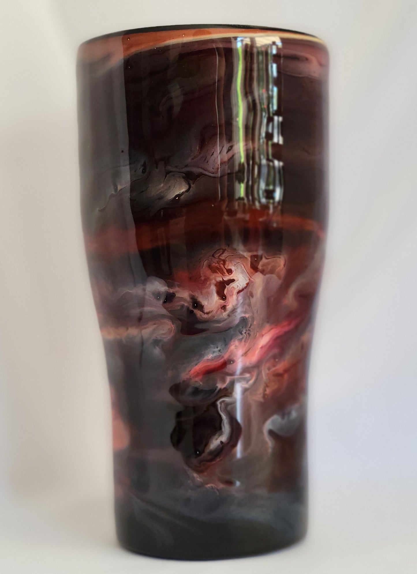 30 oz. Dark Red Storm Customizable Stainless Steel Tumbler