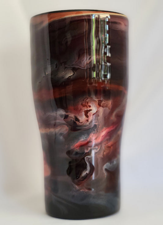 30 oz. Dark Red Storm Customizable Stainless Steel Tumbler