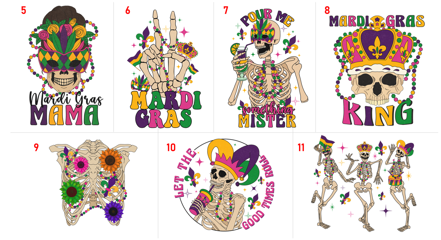 Mardi Gras Raglan Tee, Choose Your Graphic