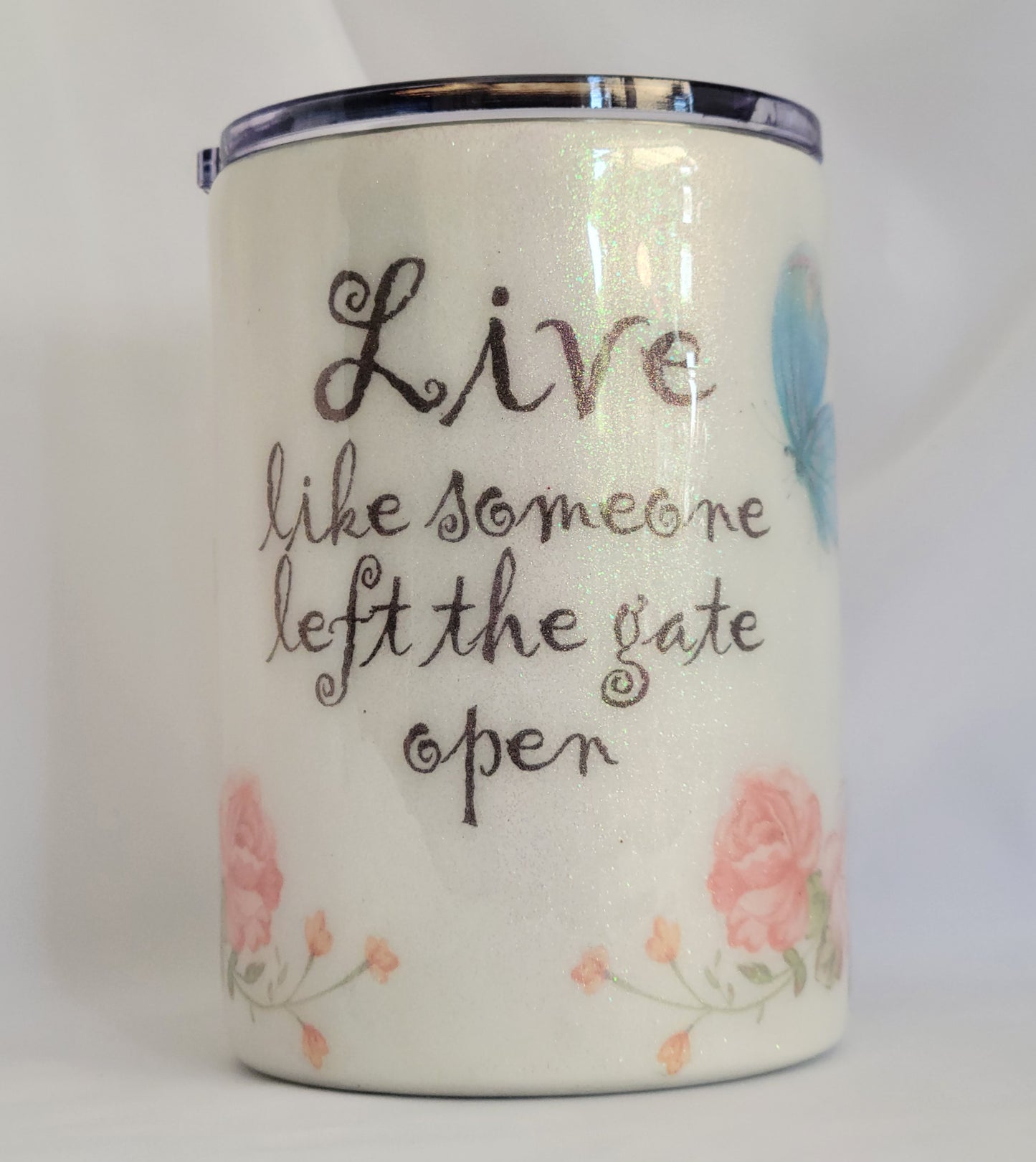 14 oz. Someone Left the Gate Open Custom Stainless Steel Tumbler