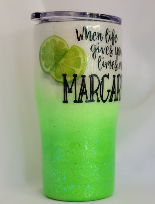 20 oz. When Life Gives You Limes Customizable Stainless Steel Tumbler